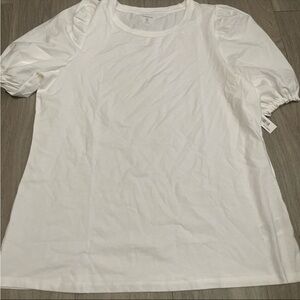 Amazon Essentials Women's White Short Sleeve Top